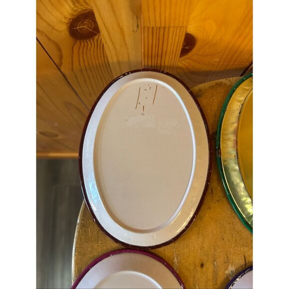 Vintage Victorian Collectible Coca Cola Mini Tin Oval Trays Made in Hong Kong 6" - Picture 9 of 10
